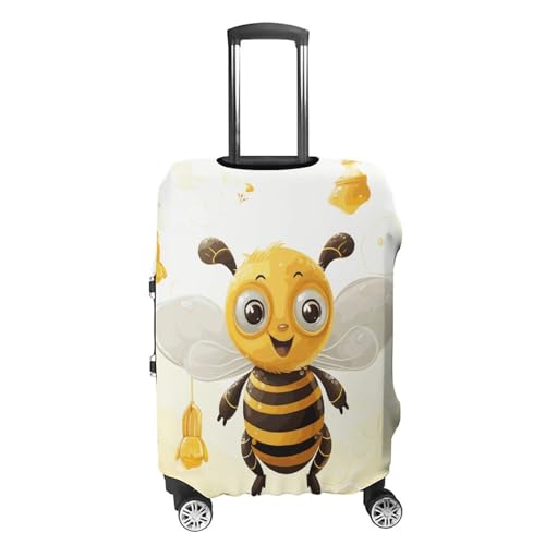 Cute Bees Honey Printed Luggage Cover Protector, Fits 18-32 Inch Luggage4