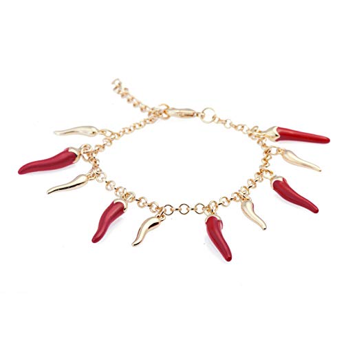 inSCINTILLE Bracciale Donna con Cornetti Portafortuna Rossi e...