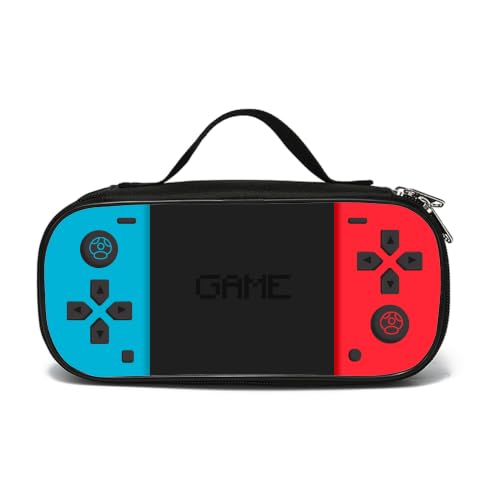 ROVOZAR Video Game Pencil Case for Boys Girls, Game Controller Pencil Box for Kids Game Pen Bag, Large Capacity Game Pencil Pouch with Zipper Compartments for Office School