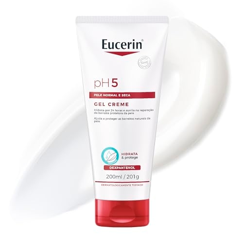 EUCERIN Gel Creme Hidratante Corporal pH5 200ml, Textura Ultraleve, Dexpantenol, Hidrataçã...