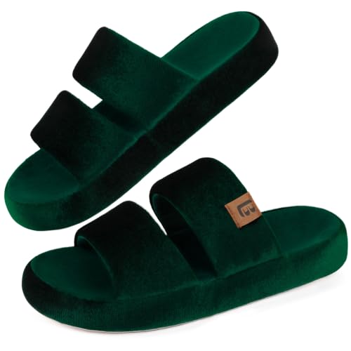 Image of LongBay Slippers for Women Memory Foam Open Toe Indoor House Shoes Gifts