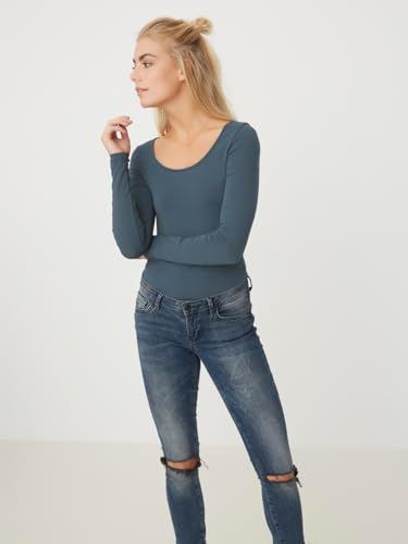 VERO MODA Damen VMMAXI My LS Soft UNECK 3-Pack, Oil Green/Abyss/Stormy Weather, XS – Ansicht 5