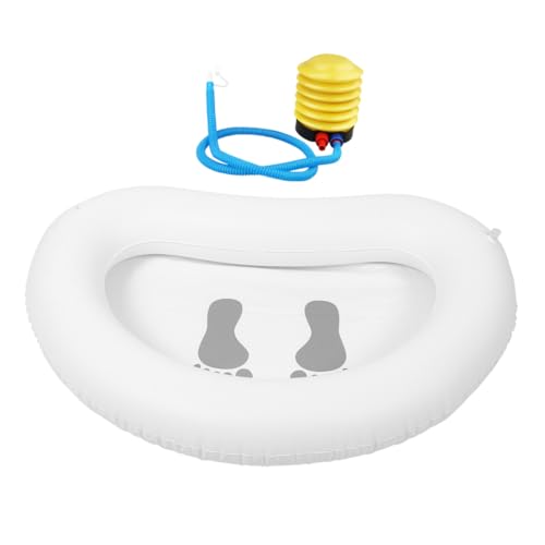 TOYANDONA 1 Juego Lavabo inflable para pies inflables Playa pequeño empapadores Ligero cubo de pie cubo para los pies cuenca de agua lavabo para acampar lavar de polivinilo