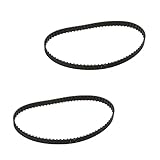 Heyiarbeit 2Pcs 154XL Timing Belt Synchronous Closed Loop Belt Timing Pulley Belt Rubber Timing Belt for 3D Printer 10mm Width Black 77 Teeth 5mm Pitch 391mm Length