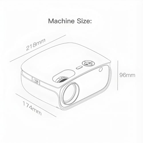 Image of TONZO LS-215 HD Projector | 720p Native, 1080p Supported | 4000 Lumens | 150 inch Display | Wi-Fi, USB, HDMI | Home, Office, School Theater Use | Keystone Adjustment