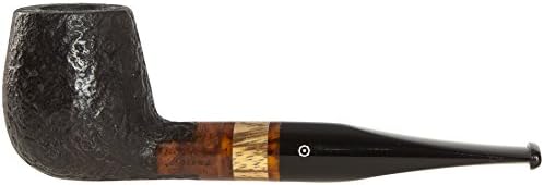 Molina Zebrano Sandblast Tobacco Pipe - Billiard