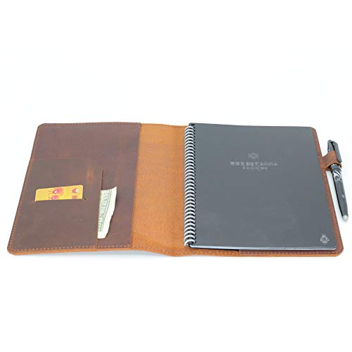 Funda Rocketbook Cover Smart Business con soporte para bolígrafo y cuero A5
