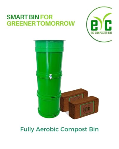 Image of Bio Composting Bin Set with Coco Peat Blocks, Green, 30L Capacity (Green, 3 BIN)