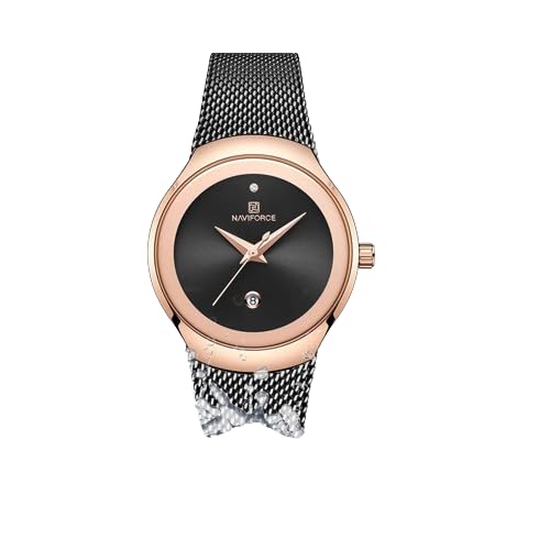 NAVIFORCE Fashion Quartz Wristwatch for Girl Women Watch Luxury Lady Watches 5004 (B0CW34THK5) Amazon Price History, Amazon Price Tracker