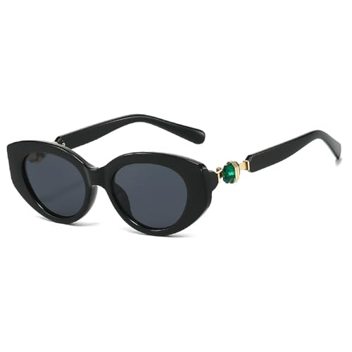 Cat Eye Sunglasses for Women Rhinestone Sunglasses Luxury Vintage Ladies Oval Sun Glasses Popular Travel Shades UV400