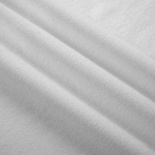 Yurdon 100% Cotton Flannel Fabric by The Yard Lightweight for Home Dcor Quilting Clothes Craft Projects 58 Wide (White 1 Yard)