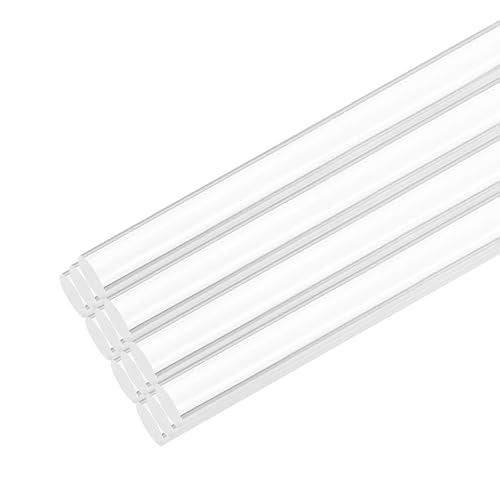 Image of MECCANIXITY 12pcs Acrylic Round Rods 5 /16 inch x 8 inch Clear Acrylic Dowel Rods Sticks Plastic Sticks Strip for DIY Crafts Lighting Gardening Decoration - 8mm x 200mm