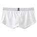 ZONBAILON Men's Sexy Bulge Pouch Underwear Low Rise Trunks Short Leg Boxer Briefs (White, L (waist 36