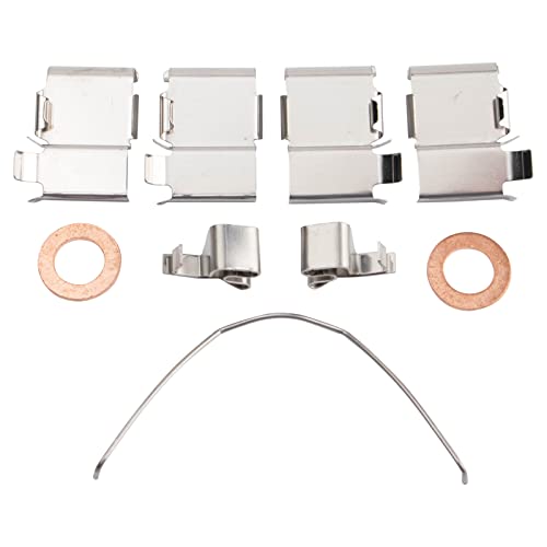Image of TRQ Performance Rear Brake Pad and Rotor Set Ceramic Slotted Drilled Calipers Compatible with 2010-2021 Lexus GX460 2010-2020 Toyota 4Runner