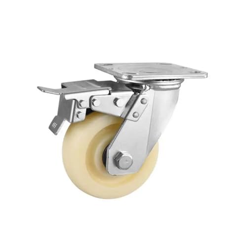 Roulette nylon 4 pouces anti-usure avec frein platine charge lourde 200kg