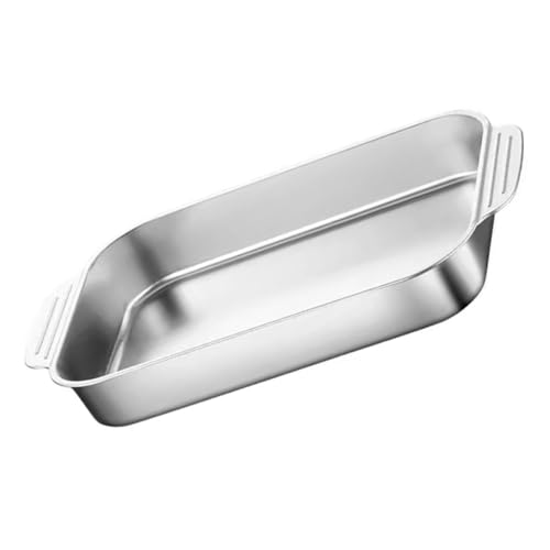ULTECHNOVO Inoxidable Rectangular para Asar y Hornear para Cocinas de Inducción y Uso Multifuncional para Carne y Postres
