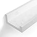 SONGMICS Floating Shelves Set of 2, Wall Shelves Ledge 23.6 x 3.9 Inches with Front Edge, for Picture Frames, Books, Spice Jars, Living Room, Bathroom, Kitchen, Easy Assembly, White ULWS60WT