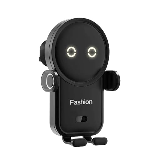 Cell Phone Holder Wireless car Charger,15W Auto Clamping Phone Holders for Your car fit for iPhone 16 15 14 13 12 Mini Pro Max 11 XR, Samsung Galaxy S24 Ultra S23 S22 S21+ Note 20 (Black)