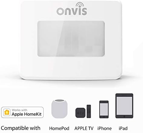 ONVIS Smart Motion Sensor Wireless PIR Detector Works With Apple HomeKit Hygrometer Thermometer Temperature Humidity Gauge Siri Enabled Bluetooth Remote Trigger for iPhone iPad