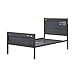 Bowery Hill Contemporary Low Profile Metal Full Panel Bed in Blue