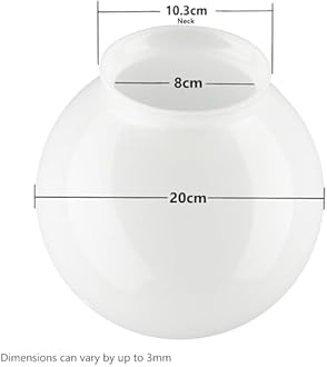 Splayed Neck Globe Replacement Lampshade 20cm Diameter (8”)
