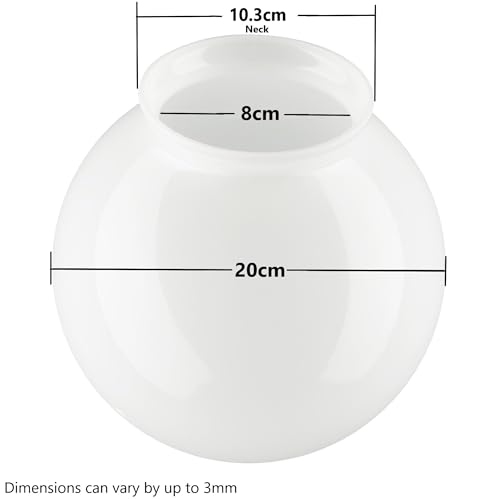 Splayed Neck Globe Replacement Lampshade 20cm Diameter (8”)