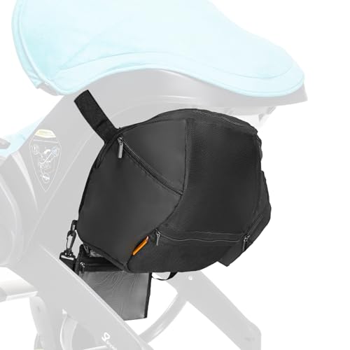 Storage Bag Compatible with Doona Car Seat Stroller Stroller Accessories Large Capacity Diaper Bag Accessories Wearable/Handle Backpack Stroller Organizer Bag Carry-All Parent Organizer (Black)