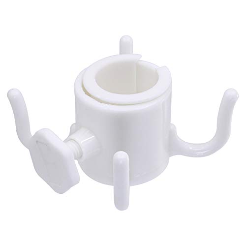 EDOBLUE Beach Umbrella Hanging Hook -,4-prongs Plastic Umbrella Hook Hanging for Towels/Hats/Clothes/Camera/Sunglasses/Bags,Fit for Beach,Camping Trips (White)