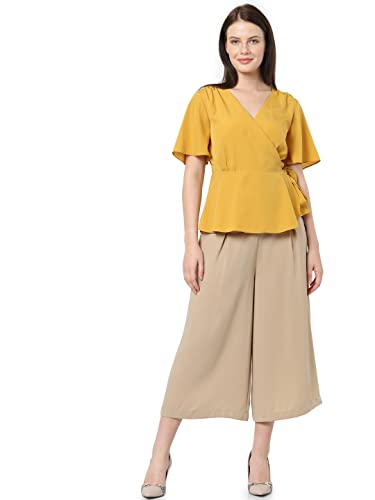 Image of VERO MODA Women's Polyester Regular Fit Stylised Top