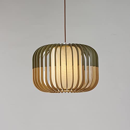 Lampe de café d'hôtel B&B en bois scandinave forme cage à oiseaux créative