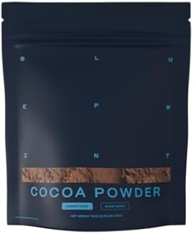 Blueprint Bryan Johnson Non Dairy Cocoa Powder – Elite Level Flavanols – 100% Pure Cocoa – Low Fat Unsweetened Cocoa – Undutched – Keto Friendly – Great for Baking, Cooking & Smoothies – 12oz Bag