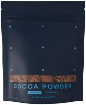 Blueprint Bryan Johnson Non Dairy Cocoa Powder โ Elite Level Flavanols โ 100% Pure Cocoa โ Low Fat Unsweetened Cocoa โ Undutched โ Keto Friendly โ Great for Baking, Cooking & Smoothies โ 12oz Bag