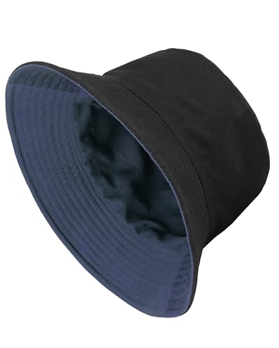 Image of Gelante Reversible Bucket Hat for Men and Women - Cotton, Outdoor Sun Protection Bucket Hats.