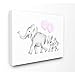 Stupell Industries Mama and Baby Elephants XXL Stretched Canvas Wall Art, 30 x 1.5 x 40, Proudly Made in USA