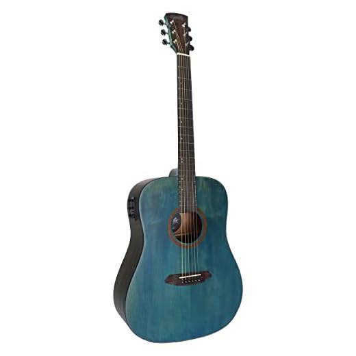 VIOLÃO ELÉTRICO CORAL 41" - TAMPO SÓLIDO EM SPRUCE - BLUE WOOD - EQ 3 BANDAS – VGAC1954BW41 – TONANTE