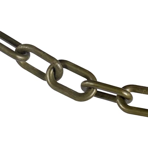Mr. Chain Heavy-Duty Plastic Barrier Chain, Khaki Gold, 2-Inch Link Diameter, 50-Foot Length (51007-50)
