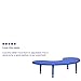 Flash Furniture 35''W x 65''L Half-Moon Blue Plastic Height Adjustable Activity Table