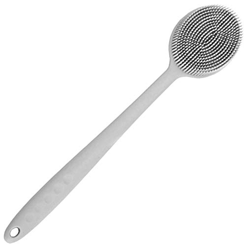 Ultra-soft Silicone Back Scrubber Shower JohnBee Bath Body Brush With A Long Handle