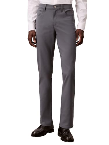 Image of Calvin Klein Men's Move 365 Stretch Slim Fit Wrinkle Resistant Tech Woven Pant