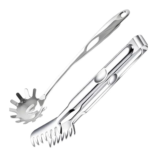 Cuchara de pasta y colador contra salpicaduras de aceite con mango ergonómico seguro 8