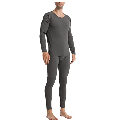 Misaky Thermal Underwear Set for Men Thermal Underwear Stretch Top & Pants Set