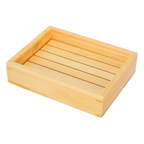 Bandeja rectangular de sushi de madera 23x18.5 cm miniatura 1