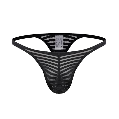 JJ Malibu Men's Stretchy Elastic Breathable Bikini Underwear Brief Thong with Special Pouch Design