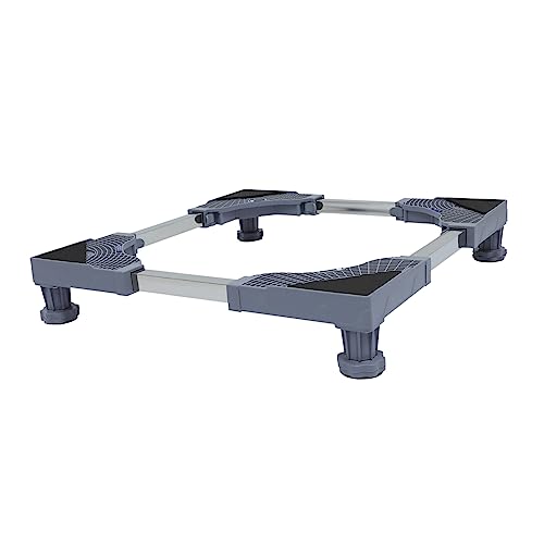 Cabilock Base Lavadora y Secadora Móvil Antideslizante con Ruedas Bloqueables Soporte para Frigorífico y Electrodomésticos Patas Reforzadas para Estabilidad y Reducción de Vibraciones