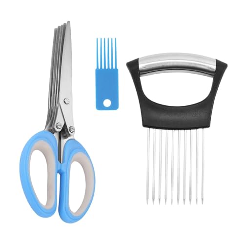 EHDWXVZM Ciseaux De Cuisine en Une Partie Et 1 Morceau De Fixateurs De Disques De Fruits Et Légumes, Ciseaux D'Herbes, Ciseaux De Nourriture, Ciseaux De Fruits Et Légumes, Tranche De Légumes.