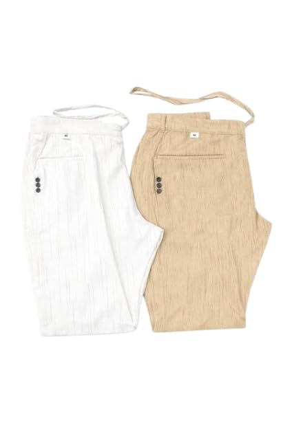 Image of Cotton Women Pack of 2 Trouses Pant Set| Comfortable, Breathable, Lightweight, Skin Friendly|SL 34