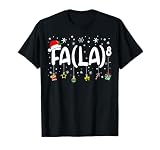 FA (LA)8 Funny Christmas Santa Fa La Math Teacher Men Women T-Shirt