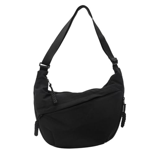 Genérico Bolso Bandolera Para Mujer, Media Luna Impermeable Bolso Bandolera Nylon Casual Ligero Bolsa Crossbody Mujer con correa de hombro ajustable para Viaje Compras Escuela Oficina