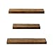 Mark One Home Goods Rustic Farmhouse 3 Tier Floating Wood Shelf - Floating Wall Shelves (Set of 3), Hardware and Fasteners Included (White Oak, 3 Tier)