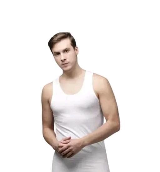 Soft Cotton Inner Vest Pack of 4 Breathable Sleeveless Daily Use Essential for Men and Boys-image-3